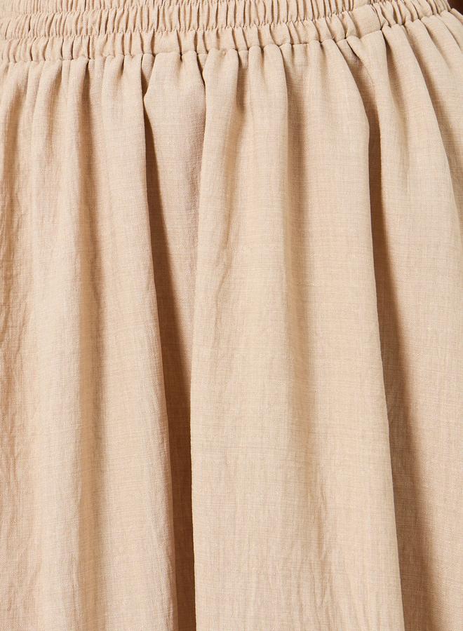 Styli Women Beige A-Line Maxi Skirt - Image 2